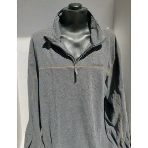 Timberland Men’s 2XL 1/4 Zip 100% Cotton Pullover Sweater Gray
